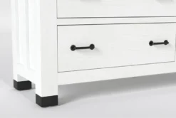 Sophia II Queen Upholstered Panel 3 Piece Bedroom Set With Wade Chest Of Drawers + Nightstand -Furniture Store 291920 beige fabric bedroom set detail 48