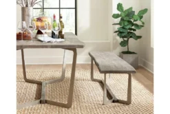 Kinley 64" Dining Bench -Furniture Store 292203 grey wood dining bench room 85