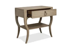 Esmeralda 29" 1 Drawer Nightstand -Furniture Store 292207 grey wood nightstand detail 44
