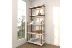 32X75 White Wood Shelving Unit -Furniture Store 293099 white wood bookcase room 89