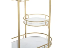 31X34 Gold Iron Bar Cart -Furniture Store 293121 gold multi media bar cart detail 46