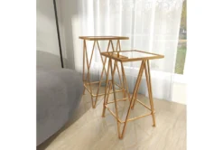 Gold Iron Accent Table Set Of 2 -Furniture Store 293151 gold metal accent table room 90