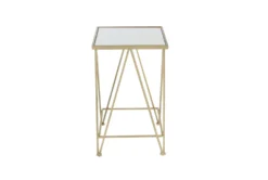 Gold Iron Accent Table Set Of 2 -Furniture Store 293151 gold multi media accent table front 03