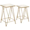 Gold Iron Accent Table Set Of 2 -Furniture Store 293151 gold multi media accent table signature 01