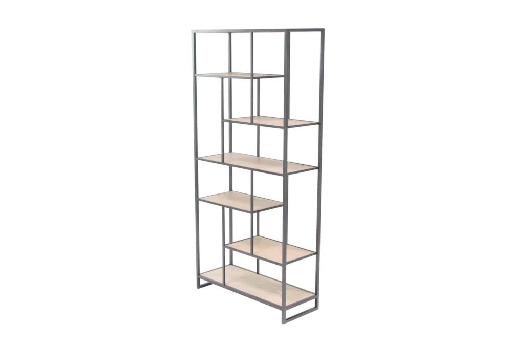 30X64 Brown Wood Shelving Unit 5 30X64 Brown Wood Shelving Unit - Image 3