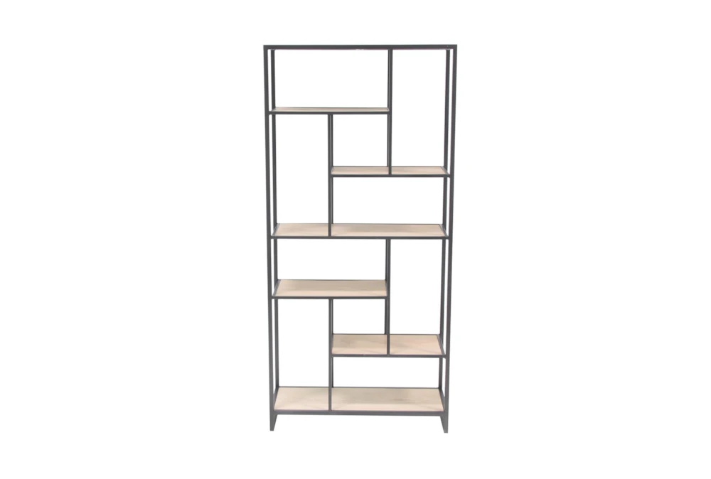 30X64 Brown Wood Shelving Unit 3 30X64 Brown Wood Shelving Unit