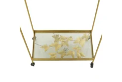 Gold Metal Bar Cart -Furniture Store 293217 gold multi media bar cart detail 46