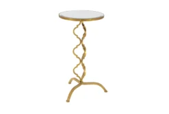 16X30 Gold Iron Accent Table -Furniture Store 293357 gold multi media accent table front 03