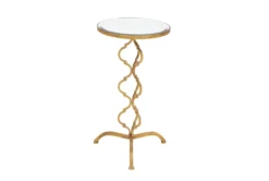 16X30 Gold Iron Accent Table