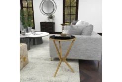 17X25 Multi Color Aluminum Accent Table -Furniture Store 293377 gold metal accent table room 99