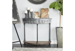 36X32 Grey Iron Console Table -Furniture Store 293392 grey multi media sofa table room 86
