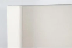 Halle California King Upholstered Shelter Bed -Furniture Store 293446 beige fabric bed detail 44