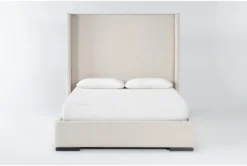 Halle California King Upholstered Shelter Bed