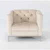 Tufted Chair By Nate Berkus + Jeremiah Brent -Furniture Store 294331 beige fabric accent chair signature 01