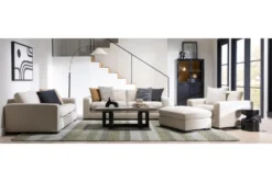 Mason 89" Fabric Sofa/Loveseat/Chair/Ottoman Set -Furniture Store 294428 beige fabric living room set room 59