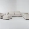 Mason 89" Fabric Sofa/Loveseat/Chair/Ottoman Set -Furniture Store 294428 beige fabric living room set signature 01