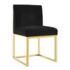 Haute Black Velvet Chair -Furniture Store 294920 black fabric dining chair signature 01