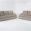 Alessandro Mocha 2 Piece Sofa & Loveseat Set -Furniture Store 296126 brown fabric sofa and loveseat set signature 01