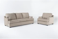 Alessandro Mocha 2 Piece Sofa & Chair Set