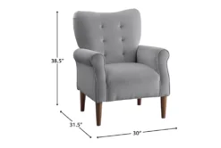Magdala Grey Accent Chair 13 Magdala Grey Accent Chair -Furniture Store 296322 grey velvet accent chair detail 44