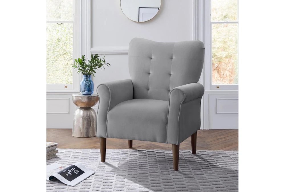 Magdala Grey Accent Chair 10 Magdala Grey Accent Chair - Image 8