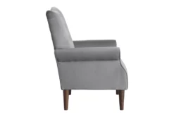 Magdala Grey Accent Chair 12 Magdala Grey Accent Chair -Furniture Store 296322 grey velvet accent chair side 14
