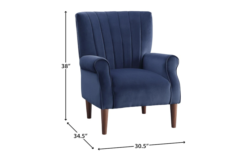 Abram Navy Accent Chair 6 Abram Navy Accent Chair - Image 4
