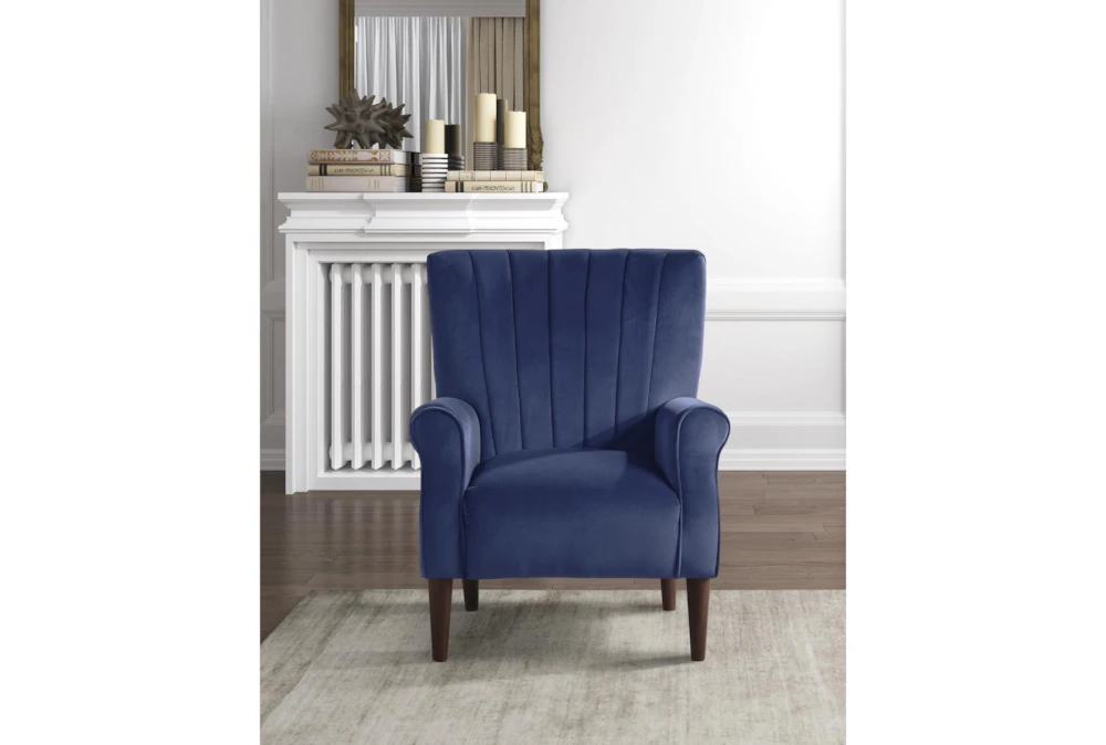 Abram Navy Accent Chair 9 Abram Navy Accent Chair - Image 7
