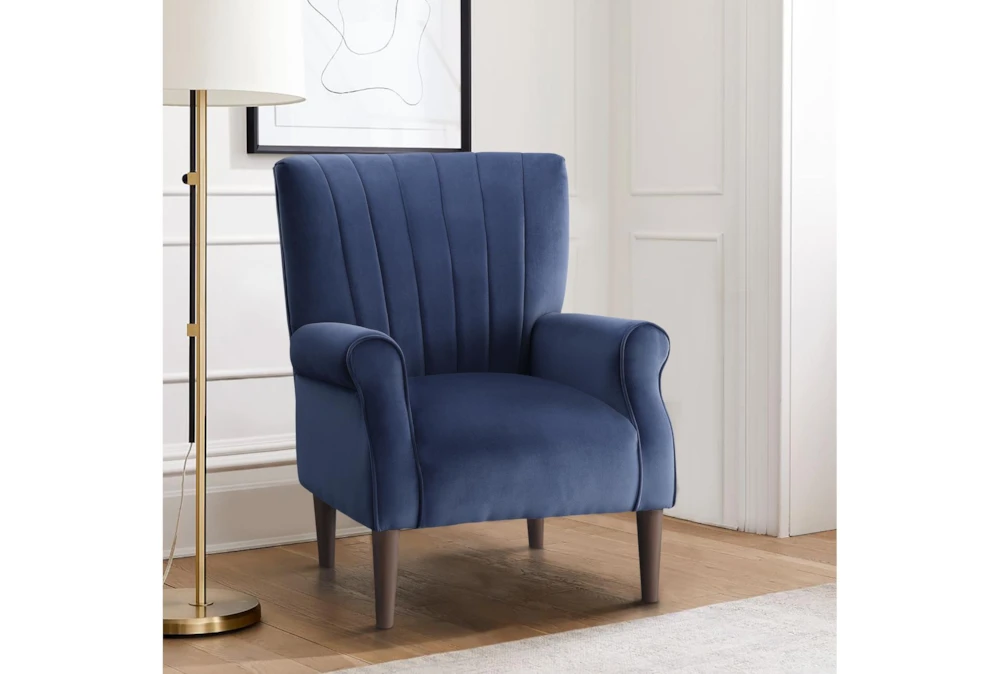 Abram Navy Accent Chair 10 Abram Navy Accent Chair - Image 8