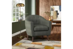 Heaton Grey Accent Chair -Furniture Store 296335 grey fabric accent chair room 86