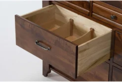 Westin Asbury 7 Drawer Dresser/Mirror -Furniture Store 296708 brown wood dresser and mirror set detail 47