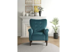 Magdala Teal Accent Chair -Furniture Store 296933 blue velvet accent chair room 85