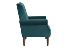 Magdala Teal Accent Chair -Furniture Store 296933 blue velvet accent chair side 14