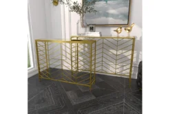 Gold Iron Console Table Set Of 2 -Furniture Store 296946 gold metal sofa table room 88