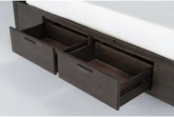 Gustav Queen Panel Bed With Storage By Nate Berkus + Jeremiah Brent 17 Gustav Queen Panel Bed With Storage By Nate Berkus + Jeremiah Brent -Furniture Store 297642 dark brown wood bed detail 46