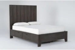 Gustav Queen Panel Bed With Storage By Nate Berkus + Jeremiah Brent 12 Gustav Queen Panel Bed With Storage By Nate Berkus + Jeremiah Brent -Furniture Store 297642 dark brown wood bed side 18