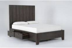 Gustav Queen Panel Bed With Storage By Nate Berkus + Jeremiah Brent 13 Gustav Queen Panel Bed With Storage By Nate Berkus + Jeremiah Brent -Furniture Store 297642 dark brown wood bed side 19