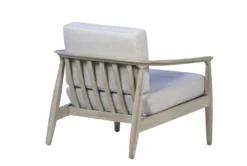 Oak Frame+ Cotton Blend Fabric Accent Chair -Furniture Store 297760 grey cotton accent chair back 82