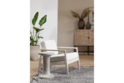 Oak Frame+ Cotton Blend Fabric Accent Chair -Furniture Store 297760 grey cotton accent chair room 83