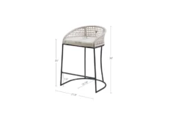 Low Back Woven Counter Stool -Furniture Store 297867 natural wood counter height stool detail 46