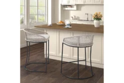 Low Back Woven Counter Stool -Furniture Store 297867 natural wood counter height stool room 85