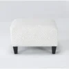 Perch II Chenille 26" Fabric Porcelain Small Square Ottoman -Furniture Store 298110 white fabric ottoman signature 01