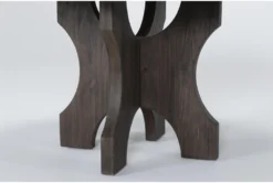 Gustav 48" Round Dining With Curved Benches Set For 4 By Nate Berkus + Jeremiah Brent -Furniture Store 298498 dark brown wood dining set detail 45