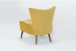 Tate IV Dijon 29" Velvet Accent Chair -Furniture Store 298681 yellow fabric accent chair side 19