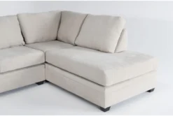 Bonaterra Sand 127" 2 Piece Sectional With Right Arm Facing Corner Chaise & Storage Ottoman -Furniture Store 299064 beige fabric sectional corner chaise detail 46