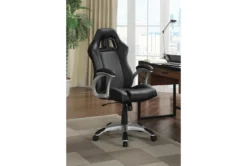 Randy Black + Grey Adjustable Office Chair -Furniture Store 299181 black fabric office chair room 85