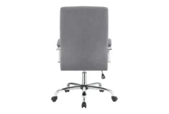 Clayton Grey + Chrome Upholstered Office Chair With Casters -Furniture Store 299205 grey fabric office chair back 82