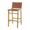 Brown Woven Leather Bar Stool -Furniture Store 299635 signature 01