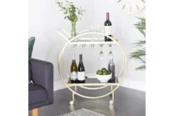Gold Rolling Round Bar Cart -Furniture Store 299637 room 85