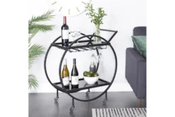 Black Rolling Round Bar Cart -Furniture Store 299639 room 85